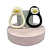 penguin ring teether natural rubber